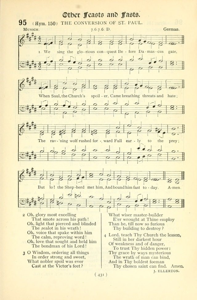 The Church Service Book: containing the words and music for the choral service, the morning and evening canticles, the holy communion, the Psalter, a selection of hymns from the hymnal with music page 446