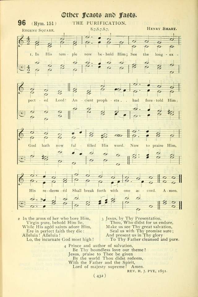 The Church Service Book: containing the words and music for the choral service, the morning and evening canticles, the holy communion, the Psalter, a selection of hymns from the hymnal with music page 447