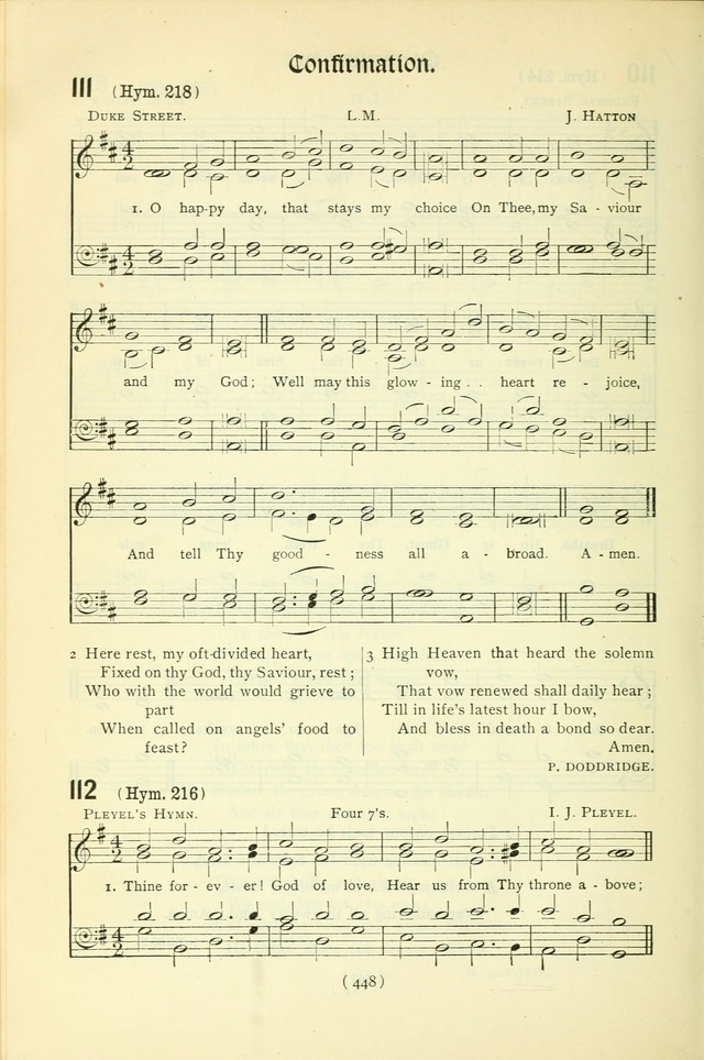 The Church Service Book: containing the words and music for the choral service, the morning and evening canticles, the holy communion, the Psalter, a selection of hymns from the hymnal with music page 463