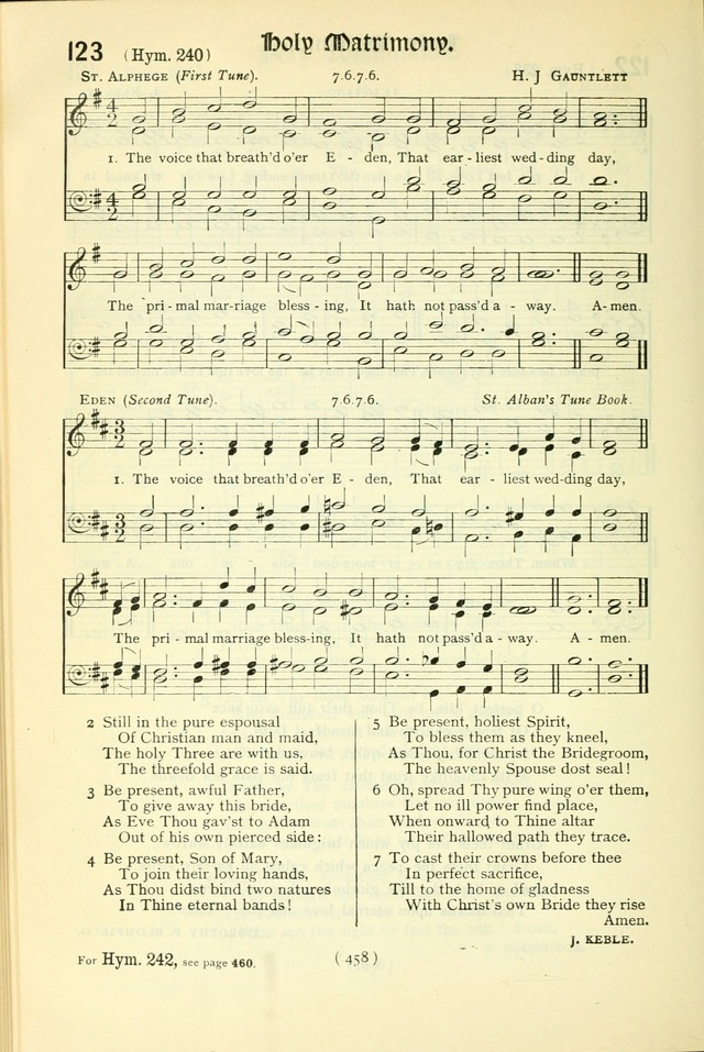The Church Service Book: containing the words and music for the choral service, the morning and evening canticles, the holy communion, the Psalter, a selection of hymns from the hymnal with music page 473