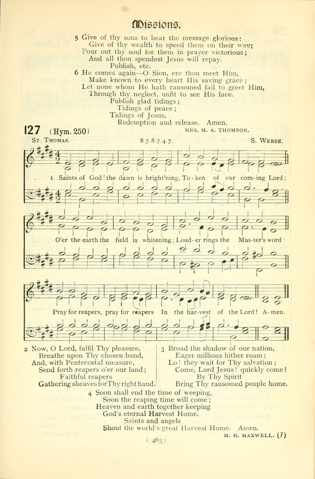 The Church Service Book: containing the words and music for the choral service, the morning and evening canticles, the holy communion, the Psalter, a selection of hymns from the hymnal with music page 478