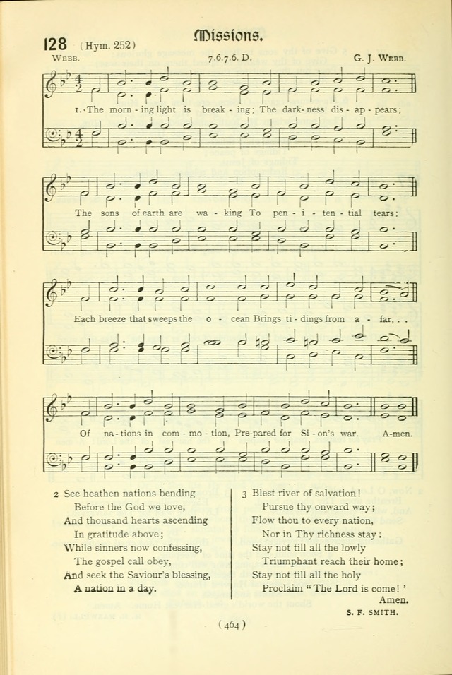 The Church Service Book: containing the words and music for the choral service, the morning and evening canticles, the holy communion, the Psalter, a selection of hymns from the hymnal with music page 479
