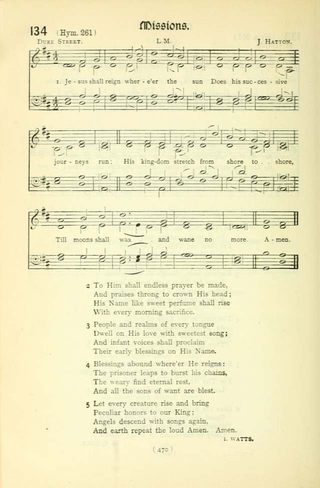 The Church Service Book: containing the words and music for the choral service, the morning and evening canticles, the holy communion, the Psalter, a selection of hymns from the hymnal with music page 485