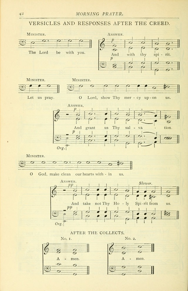 The Church Service Book: containing the words and music for the choral service, the morning and evening canticles, the holy communion, the Psalter, a selection of hymns from the hymnal with music page 49