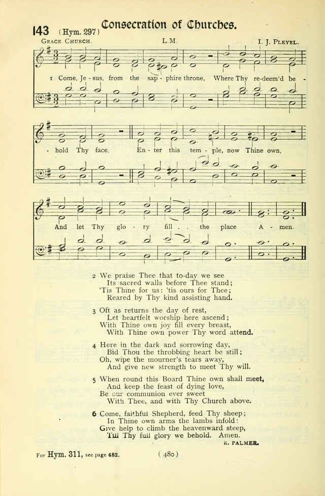 The Church Service Book: containing the words and music for the choral service, the morning and evening canticles, the holy communion, the Psalter, a selection of hymns from the hymnal with music page 495