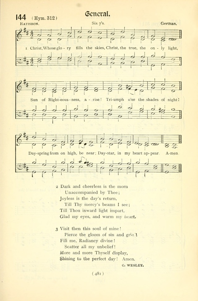 The Church Service Book: containing the words and music for the choral service, the morning and evening canticles, the holy communion, the Psalter, a selection of hymns from the hymnal with music page 496