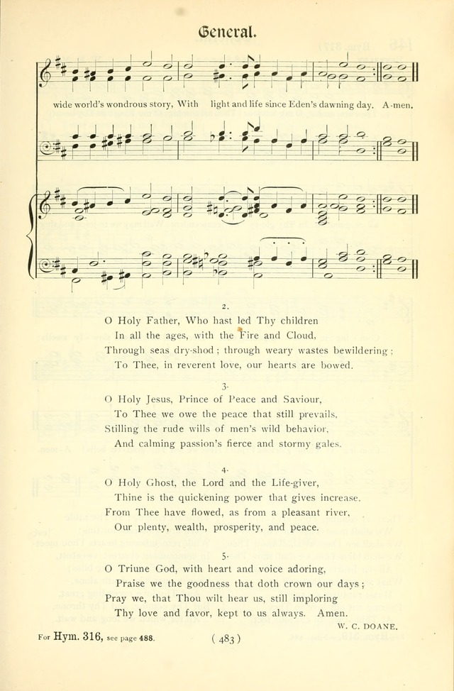 The Church Service Book: containing the words and music for the choral service, the morning and evening canticles, the holy communion, the Psalter, a selection of hymns from the hymnal with music page 498