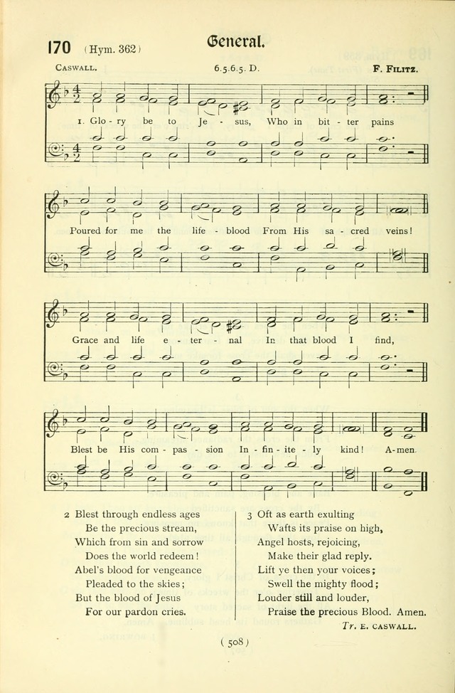 The Church Service Book: containing the words and music for the choral service, the morning and evening canticles, the holy communion, the Psalter, a selection of hymns from the hymnal with music page 523