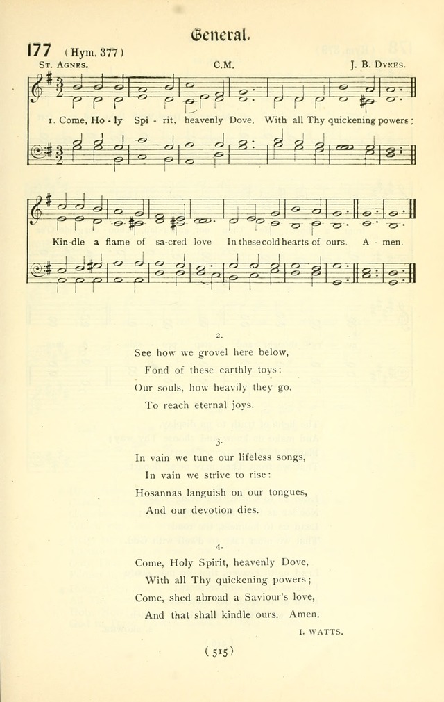The Church Service Book: containing the words and music for the choral service, the morning and evening canticles, the holy communion, the Psalter, a selection of hymns from the hymnal with music page 530