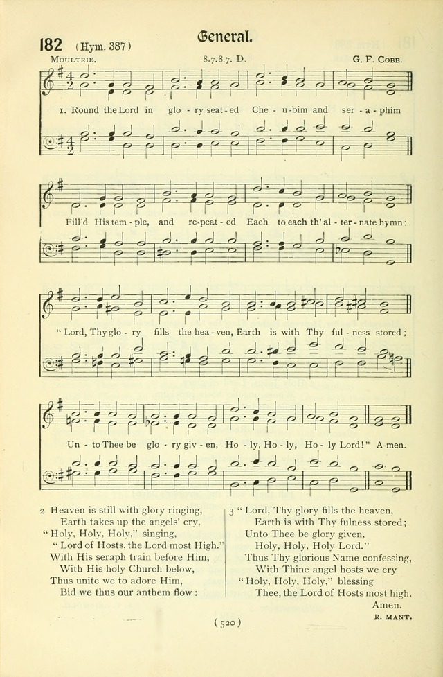 The Church Service Book: containing the words and music for the choral service, the morning and evening canticles, the holy communion, the Psalter, a selection of hymns from the hymnal with music page 535