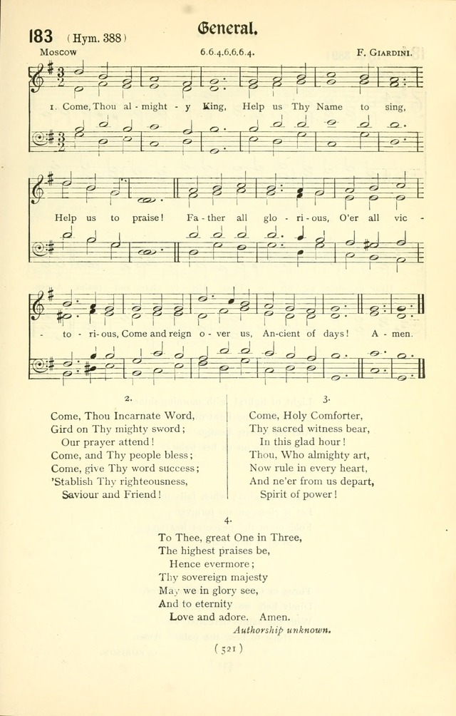 The Church Service Book: containing the words and music for the choral service, the morning and evening canticles, the holy communion, the Psalter, a selection of hymns from the hymnal with music page 536