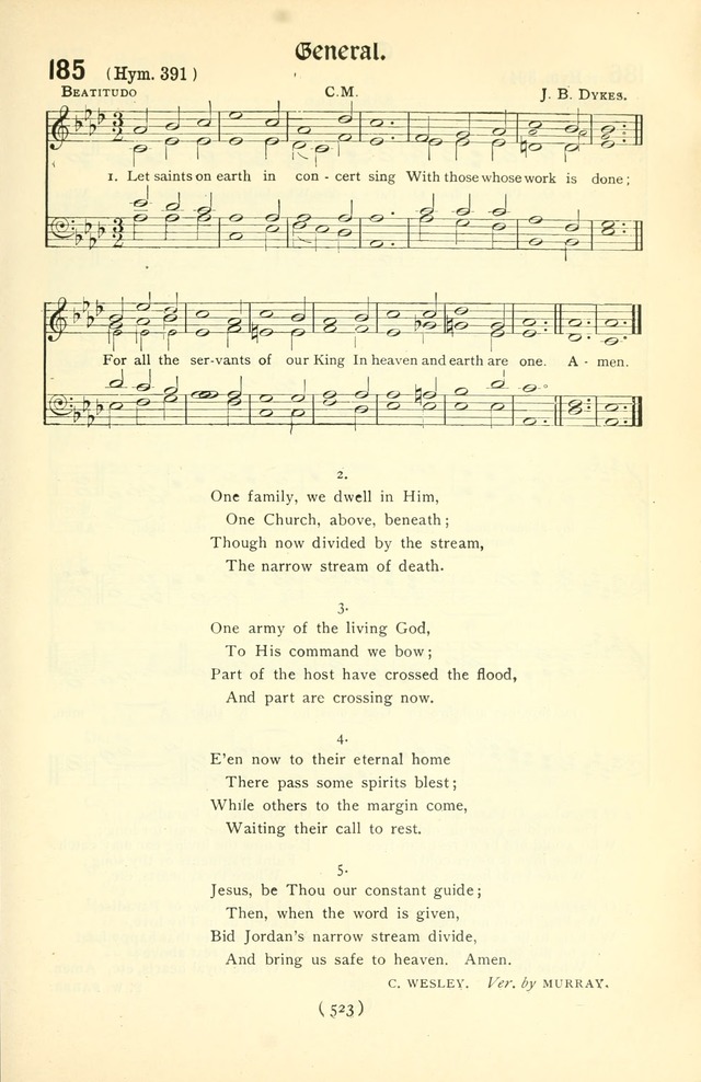 The Church Service Book: containing the words and music for the choral service, the morning and evening canticles, the holy communion, the Psalter, a selection of hymns from the hymnal with music page 538