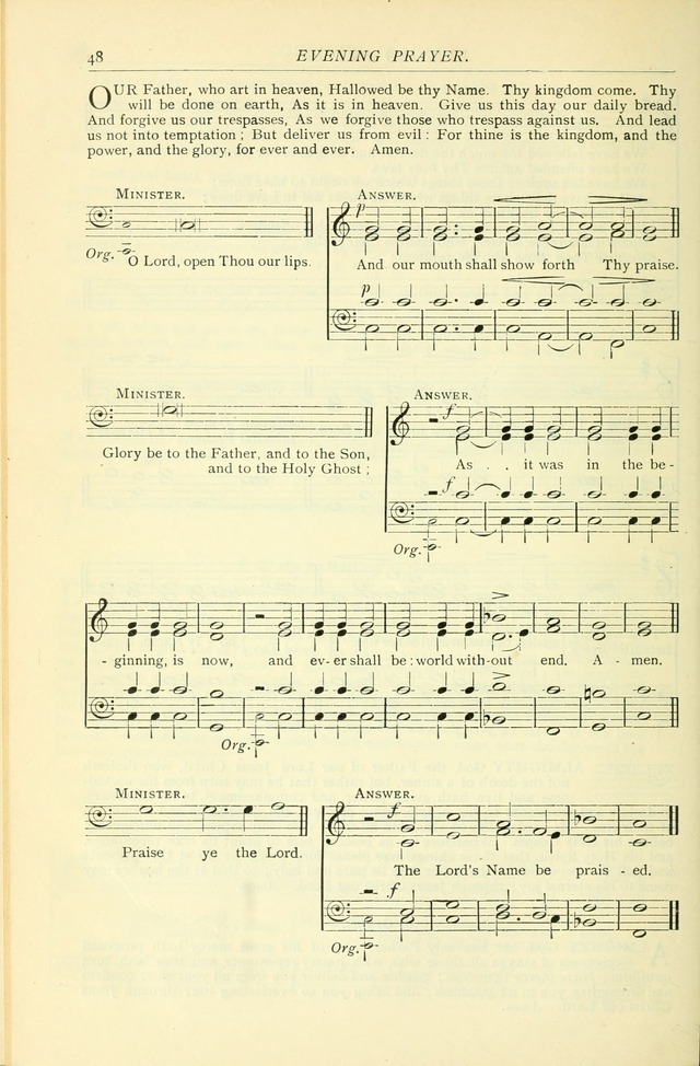 The Church Service Book: containing the words and music for the choral service, the morning and evening canticles, the holy communion, the Psalter, a selection of hymns from the hymnal with music page 55