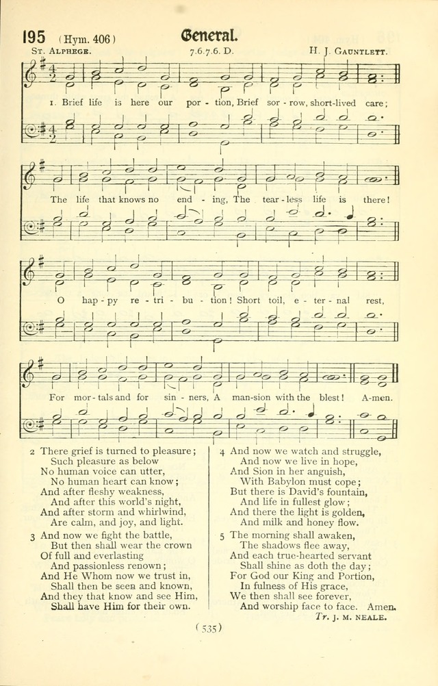 The Church Service Book: containing the words and music for the choral service, the morning and evening canticles, the holy communion, the Psalter, a selection of hymns from the hymnal with music page 550
