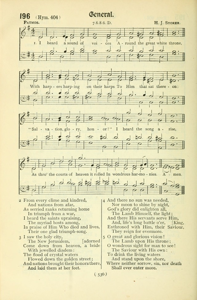 The Church Service Book: containing the words and music for the choral service, the morning and evening canticles, the holy communion, the Psalter, a selection of hymns from the hymnal with music page 551