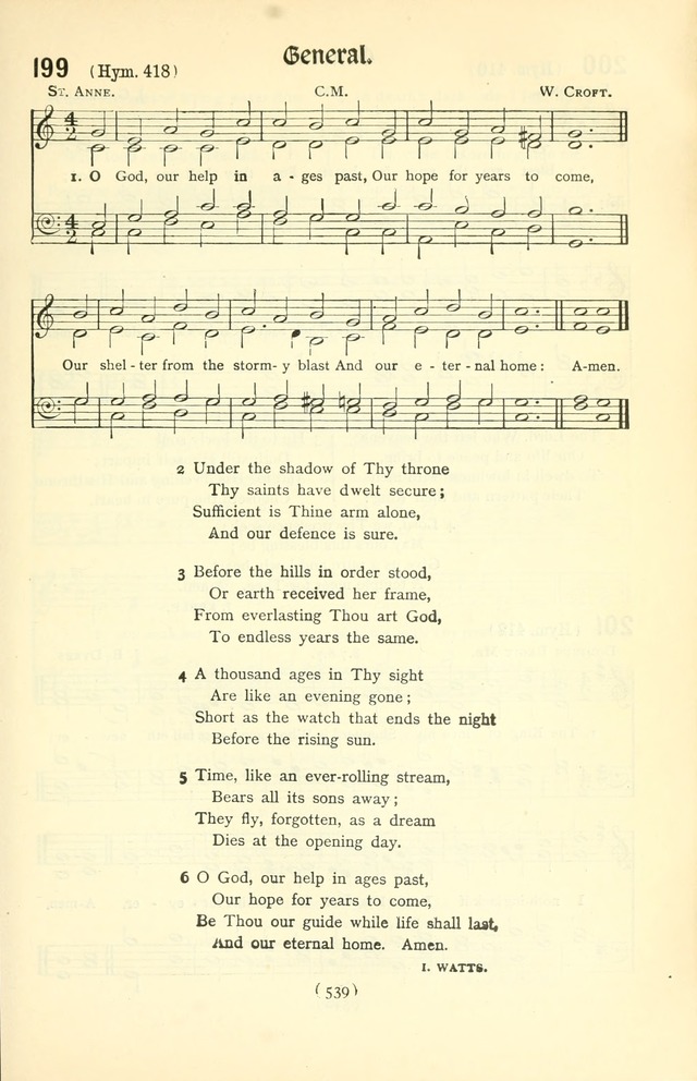 The Church Service Book: containing the words and music for the choral service, the morning and evening canticles, the holy communion, the Psalter, a selection of hymns from the hymnal with music page 554