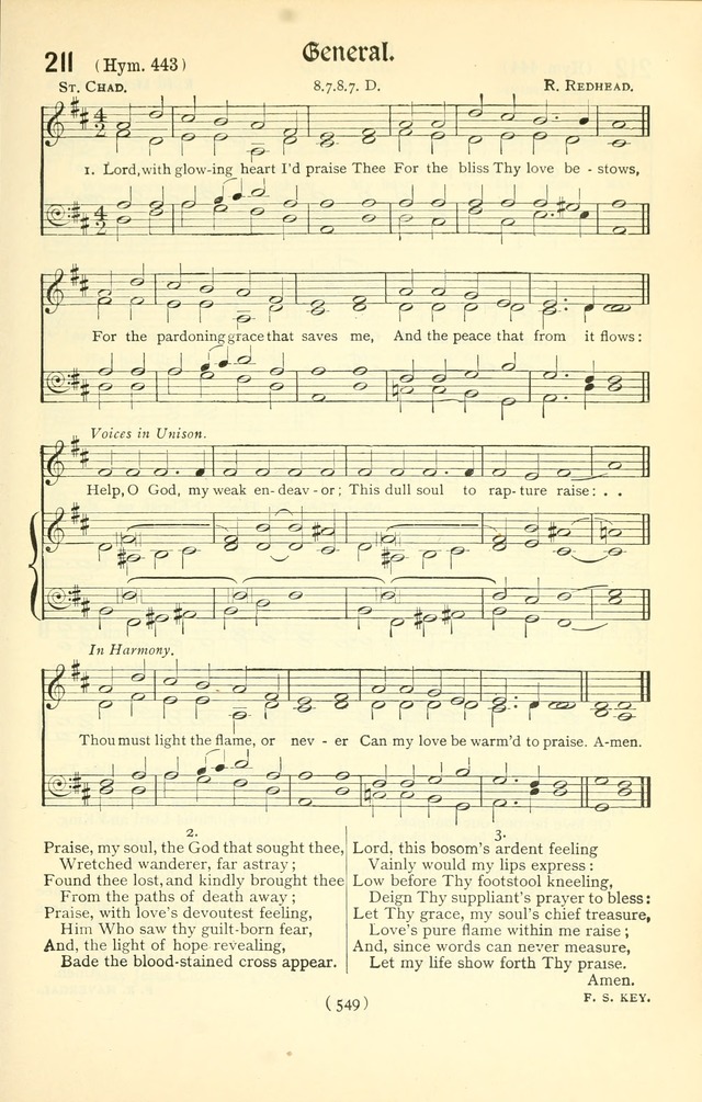 The Church Service Book: containing the words and music for the choral service, the morning and evening canticles, the holy communion, the Psalter, a selection of hymns from the hymnal with music page 564