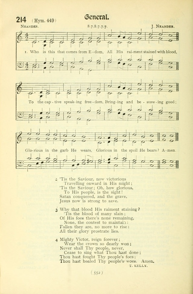 The Church Service Book: containing the words and music for the choral service, the morning and evening canticles, the holy communion, the Psalter, a selection of hymns from the hymnal with music page 567