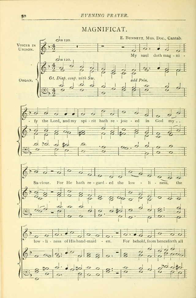 The Church Service Book: containing the words and music for the choral service, the morning and evening canticles, the holy communion, the Psalter, a selection of hymns from the hymnal with music page 57