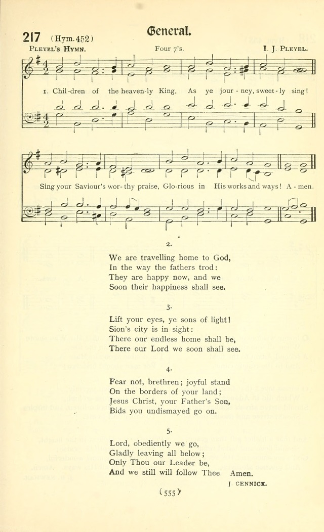 The Church Service Book: containing the words and music for the choral service, the morning and evening canticles, the holy communion, the Psalter, a selection of hymns from the hymnal with music page 570