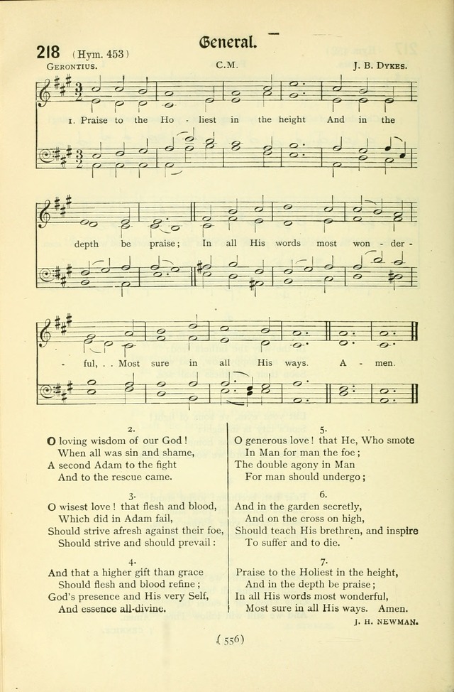 The Church Service Book: containing the words and music for the choral service, the morning and evening canticles, the holy communion, the Psalter, a selection of hymns from the hymnal with music page 571