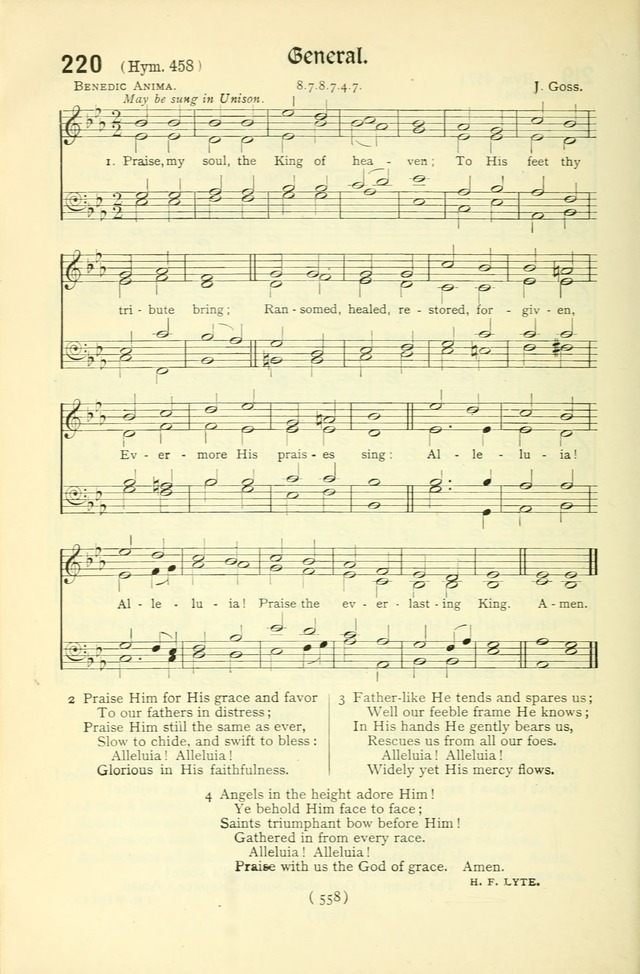 The Church Service Book: containing the words and music for the choral service, the morning and evening canticles, the holy communion, the Psalter, a selection of hymns from the hymnal with music page 573