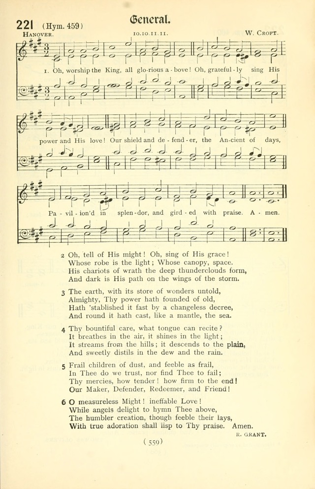 The Church Service Book: containing the words and music for the choral service, the morning and evening canticles, the holy communion, the Psalter, a selection of hymns from the hymnal with music page 574