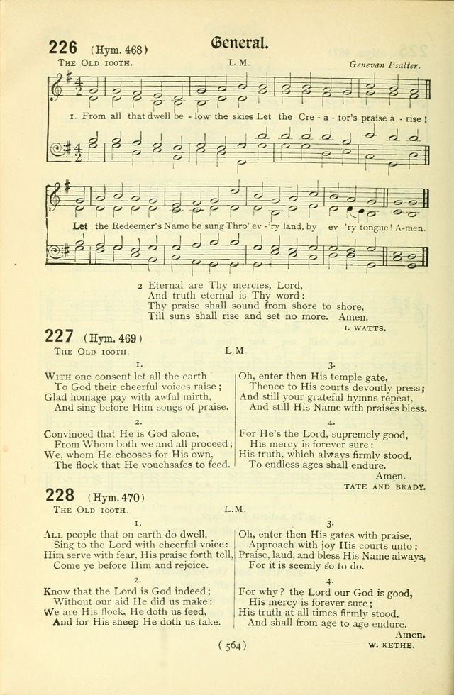 The Church Service Book: containing the words and music for the choral service, the morning and evening canticles, the holy communion, the Psalter, a selection of hymns from the hymnal with music page 579