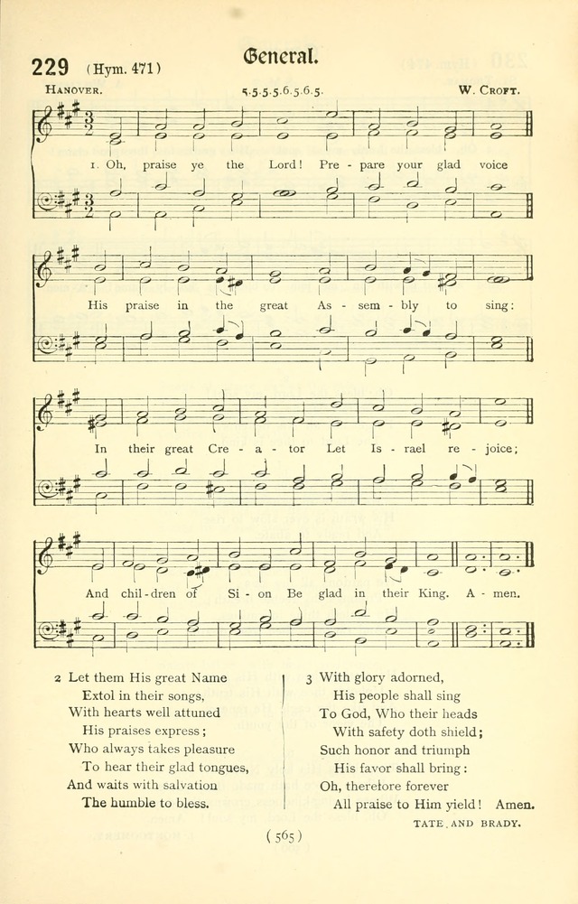 The Church Service Book: containing the words and music for the choral service, the morning and evening canticles, the holy communion, the Psalter, a selection of hymns from the hymnal with music page 580