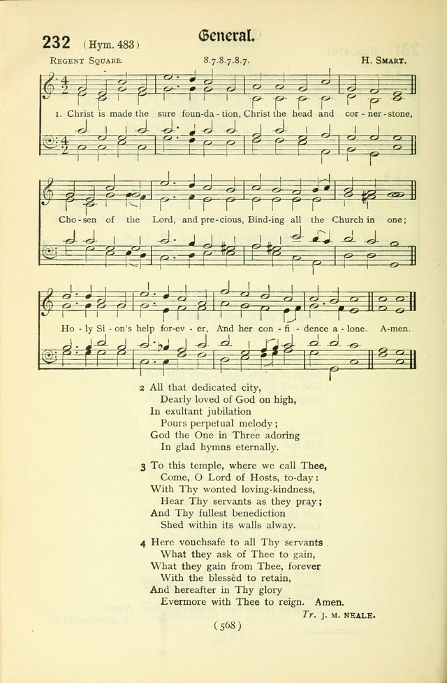 The Church Service Book: containing the words and music for the choral service, the morning and evening canticles, the holy communion, the Psalter, a selection of hymns from the hymnal with music page 583