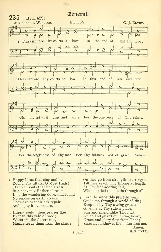 The Church Service Book: containing the words and music for the choral service, the morning and evening canticles, the holy communion, the Psalter, a selection of hymns from the hymnal with music page 586