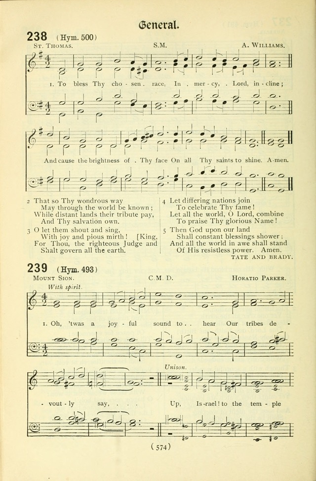 The Church Service Book: containing the words and music for the choral service, the morning and evening canticles, the holy communion, the Psalter, a selection of hymns from the hymnal with music page 589
