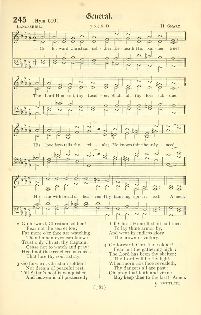 The Church Service Book: containing the words and music for the choral service, the morning and evening canticles, the holy communion, the Psalter, a selection of hymns from the hymnal with music page 596