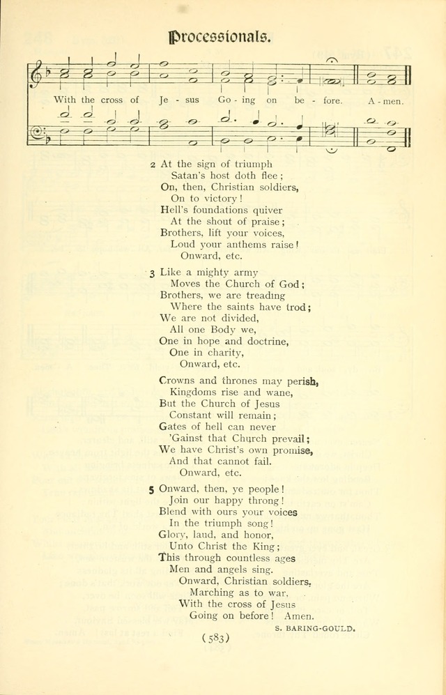 The Church Service Book: containing the words and music for the choral service, the morning and evening canticles, the holy communion, the Psalter, a selection of hymns from the hymnal with music page 598