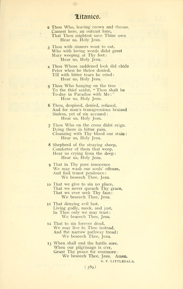 The Church Service Book: containing the words and music for the choral service, the morning and evening canticles, the holy communion, the Psalter, a selection of hymns from the hymnal with music page 604