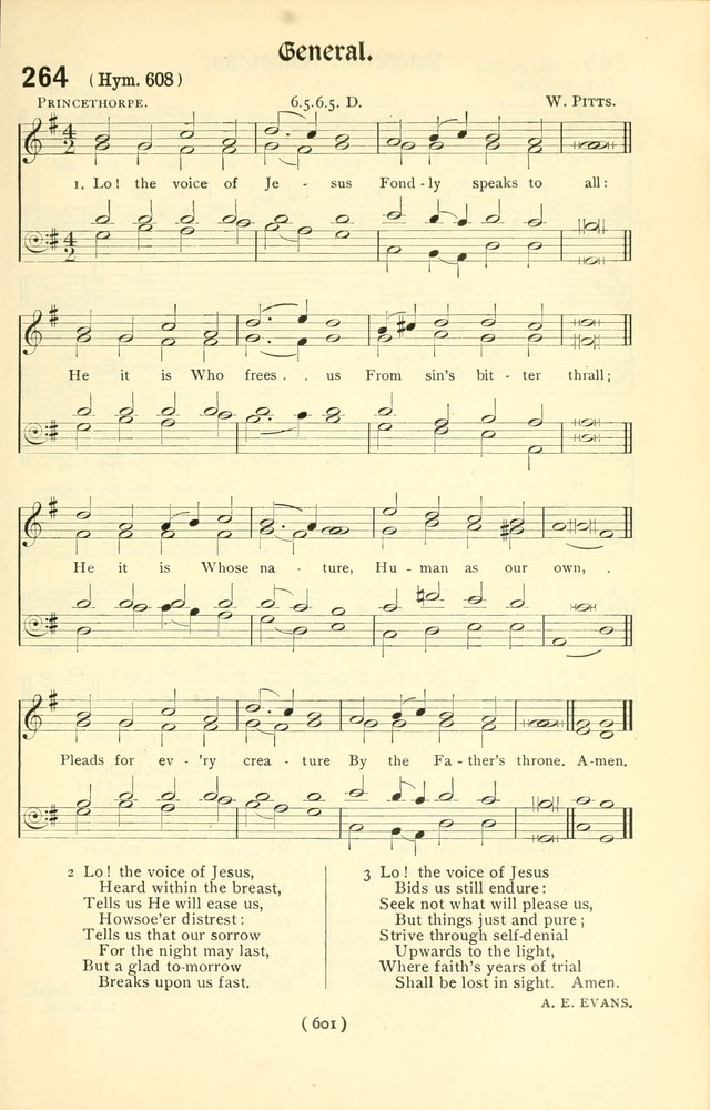 The Church Service Book: containing the words and music for the choral service, the morning and evening canticles, the holy communion, the Psalter, a selection of hymns from the hymnal with music page 616