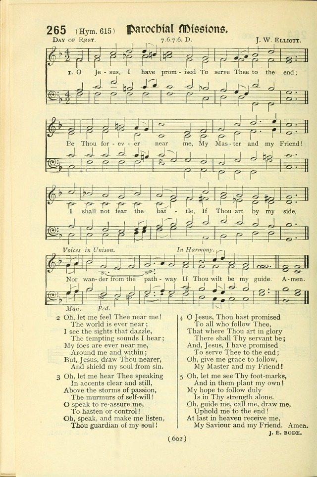 The Church Service Book: containing the words and music for the choral service, the morning and evening canticles, the holy communion, the Psalter, a selection of hymns from the hymnal with music page 617