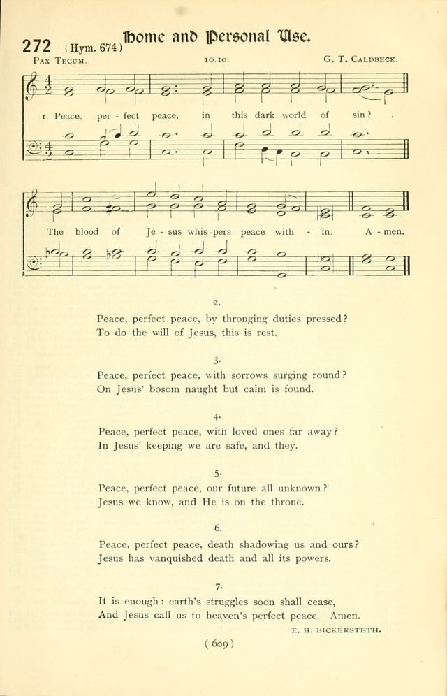 The Church Service Book: containing the words and music for the choral service, the morning and evening canticles, the holy communion, the Psalter, a selection of hymns from the hymnal with music page 624