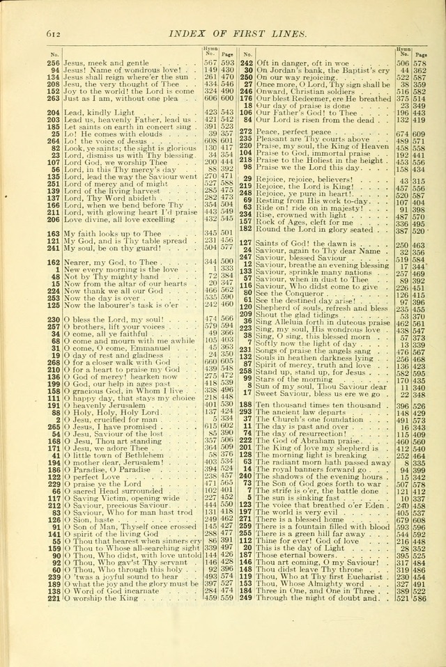The Church Service Book: containing the words and music for the choral service, the morning and evening canticles, the holy communion, the Psalter, a selection of hymns from the hymnal with music page 627