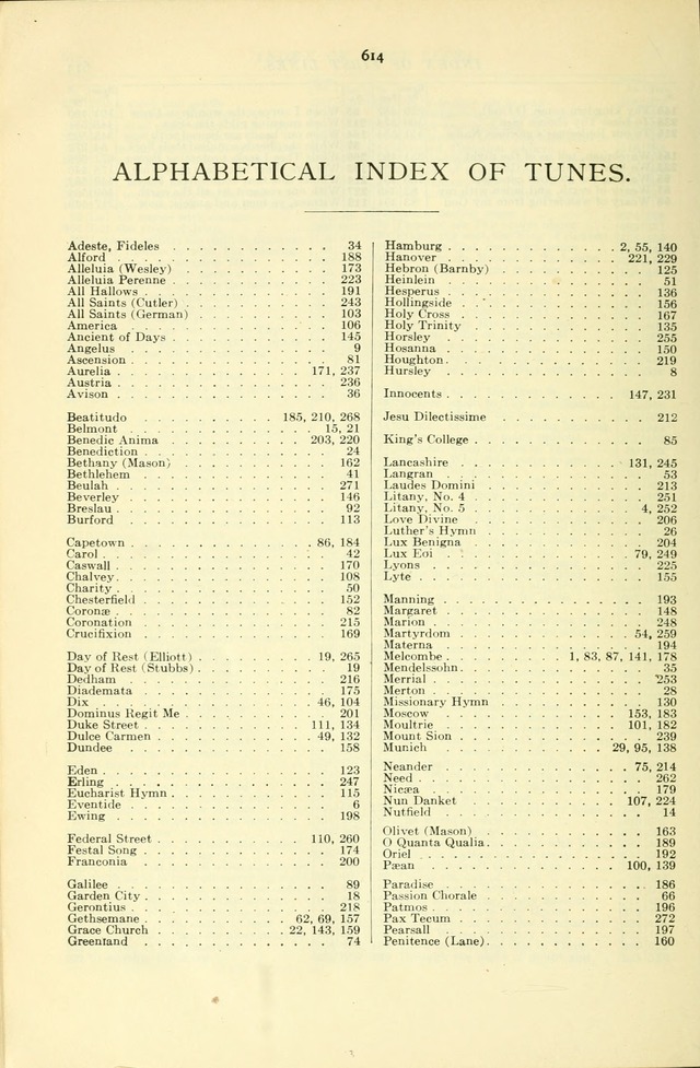 The Church Service Book: containing the words and music for the choral service, the morning and evening canticles, the holy communion, the Psalter, a selection of hymns from the hymnal with music page 629