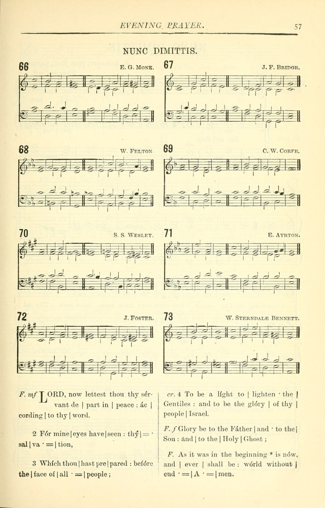 The Church Service Book: containing the words and music for the choral service, the morning and evening canticles, the holy communion, the Psalter, a selection of hymns from the hymnal with music page 64