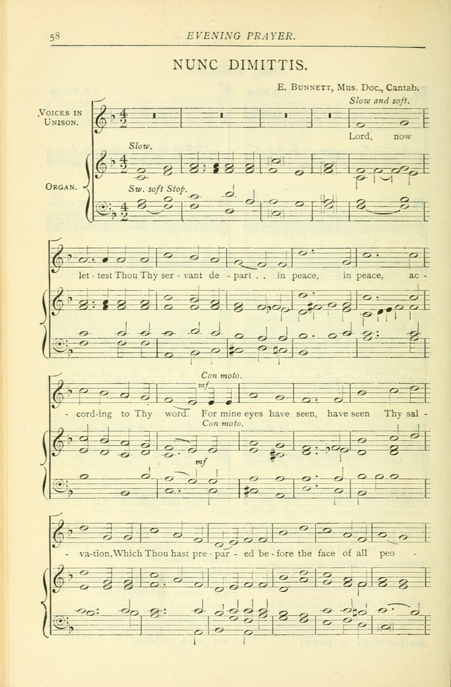 The Church Service Book: containing the words and music for the choral service, the morning and evening canticles, the holy communion, the Psalter, a selection of hymns from the hymnal with music page 65