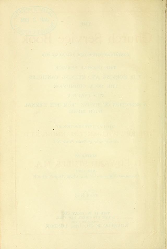 The Church Service Book: containing the words and music for the choral service, the morning and evening canticles, the holy communion, the Psalter, a selection of hymns from the hymnal with music page 7