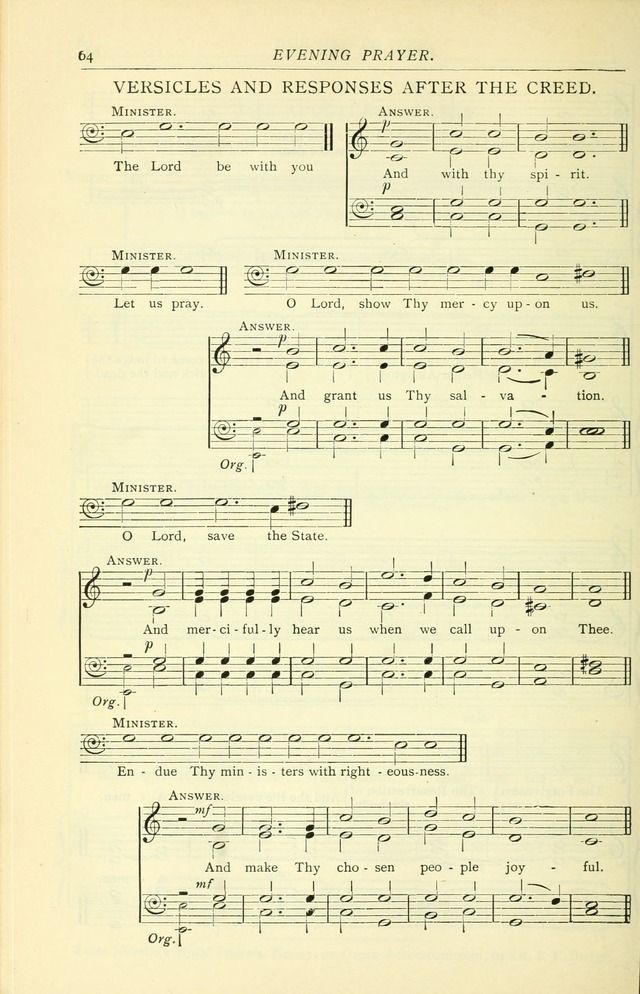 The Church Service Book: containing the words and music for the choral service, the morning and evening canticles, the holy communion, the Psalter, a selection of hymns from the hymnal with music page 71