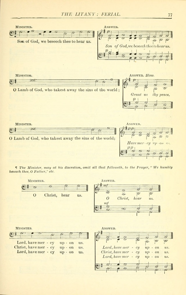 The Church Service Book: containing the words and music for the choral service, the morning and evening canticles, the holy communion, the Psalter, a selection of hymns from the hymnal with music page 84