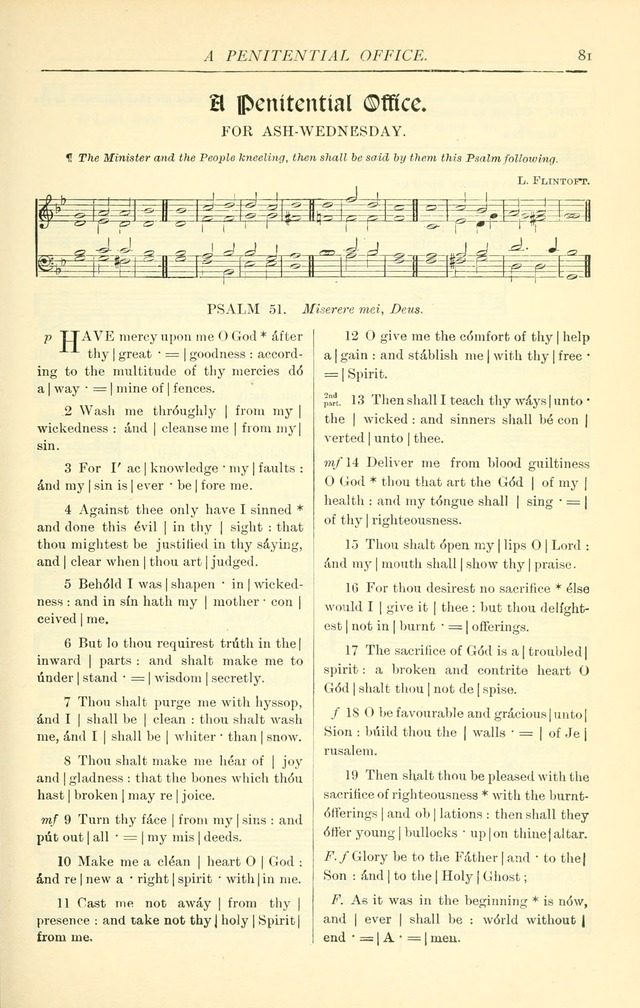 The Church Service Book: containing the words and music for the choral service, the morning and evening canticles, the holy communion, the Psalter, a selection of hymns from the hymnal with music page 88