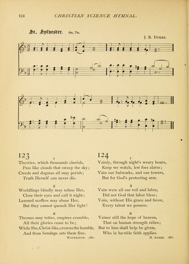 Christian Science Hymnal: a selection of spiritual songs page 124