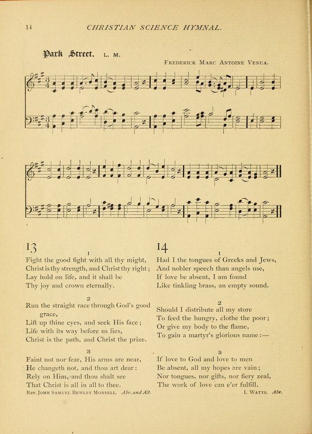 Christian Science Hymnal: a selection of spiritual songs page 14