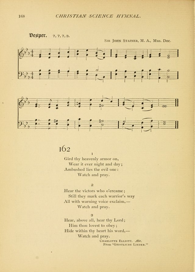 Christian Science Hymnal: a selection of spiritual songs page 168
