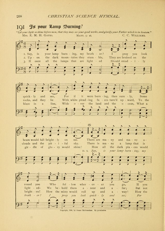 Christian Science Hymnal: a selection of spiritual songs page 210